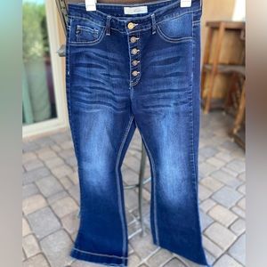 Boot cut button up high wast jeans